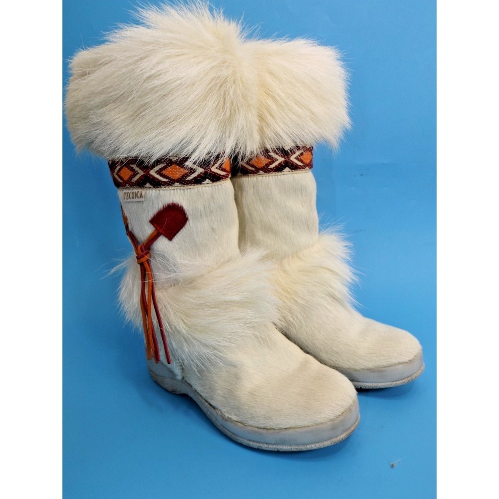 Tecnica Skandia Apres-Ski Boots Goat Fur & Cowhide Boots - Women's size 6